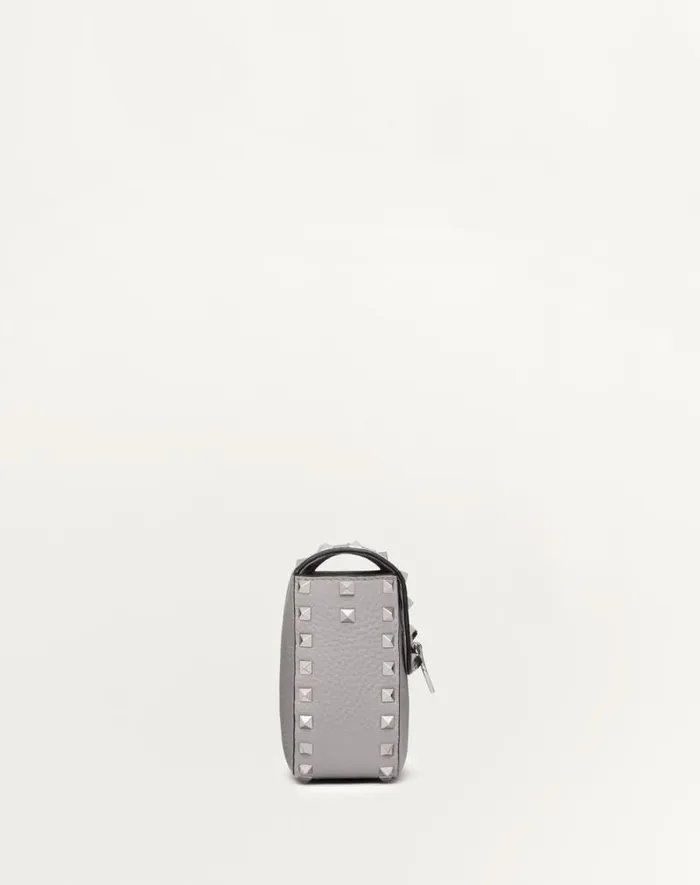 Valentino Shoulder Bags Woman Valentino Garavani Rockstud Grainy Calfskin Shoulder Bag For Woman In Grey Grey Valentino Shoulder Bags Woman Valentino Garavani Rockstud Grainy Calfskin Shoulder Bag For Woman In Grey Grey