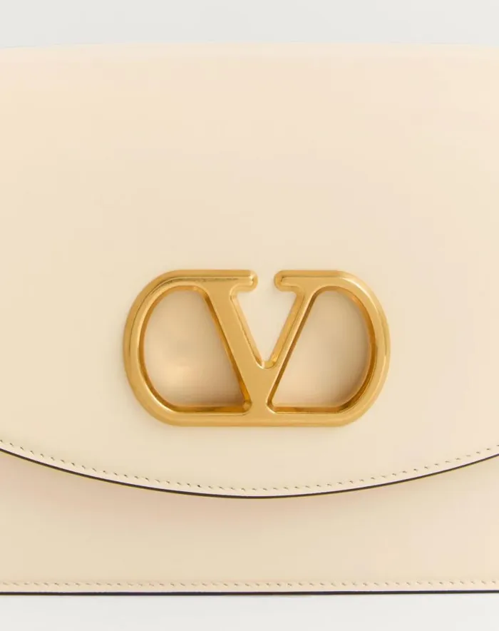 Valentino Shoulder Bags Woman Valentino Garavani Vain Shoulder Bag In Shiny Calfskin For Woman In Black Black