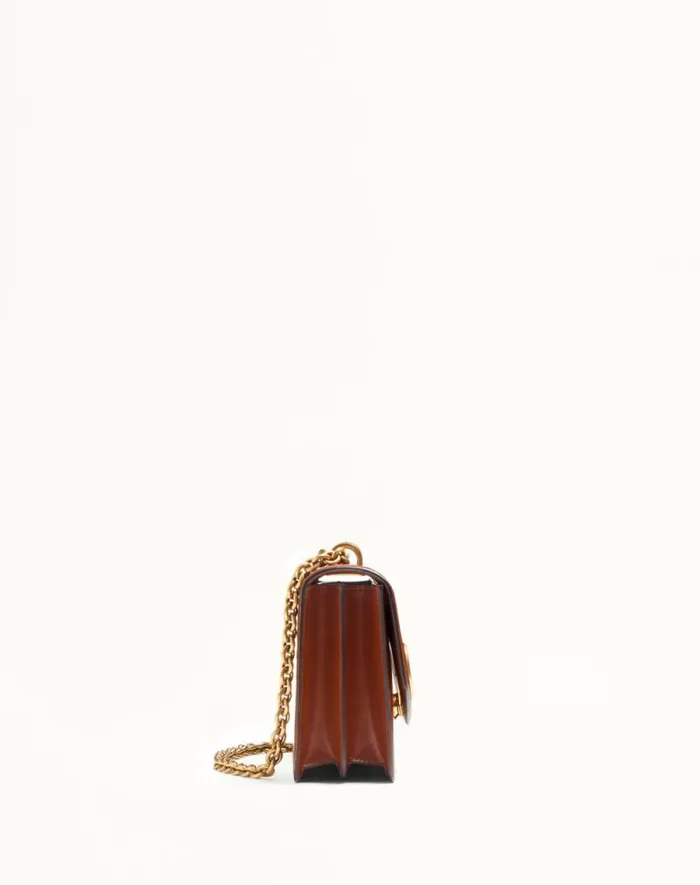 Valentino Shoulder Bags Woman Valentino Garavani Vain Shoulder Bag In Shiny Calfskin For Woman In Black Black