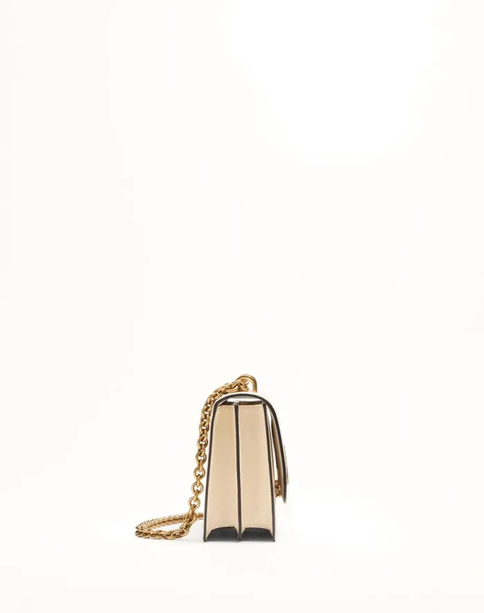 Valentino Shoulder Bags Woman Valentino Garavani Vain Shoulder Bag In Shiny Calfskin For Woman In Black Black