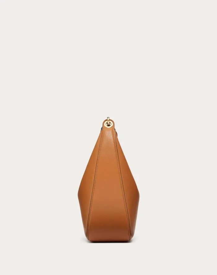 Valentino Shoulder Bags Woman Vlogo Moon Medium Grainy Calfskin Hobo Bag With Chain For Woman In Black Black Valentino Shoulder Bags Woman Vlogo Moon Medium Grainy Calfskin Hobo Bag With Chain For Woman In Black Black