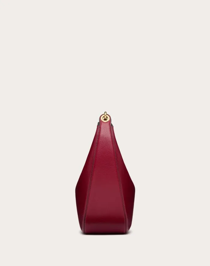 Valentino Shoulder Bags Woman Vlogo Moon Medium Grainy Calfskin Hobo Bag With Chain For Woman In Black Black Valentino Shoulder Bags Woman Vlogo Moon Medium Grainy Calfskin Hobo Bag With Chain For Woman In Black Black