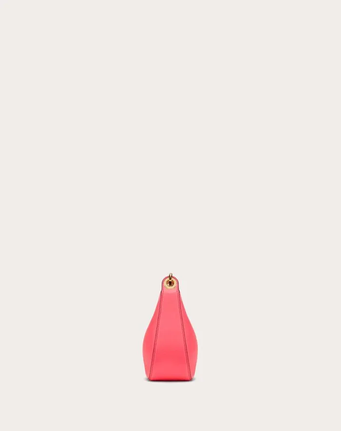 Valentino Shoulder Bags Woman Vlogo Moon Mini Hobo Bag In Nappa Leather With Chain For Woman In Ivory Ivory