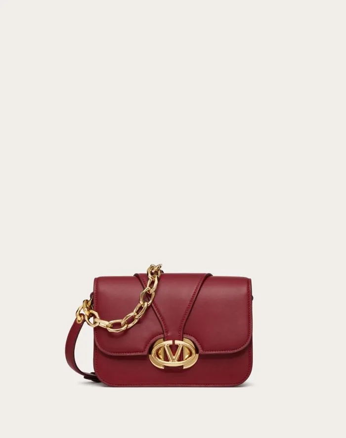 Valentino Shoulder Bags Woman Vlogo O039clock Small Nappa Leather Shoulder Bag With Chain For Woman In Black Black Valentino Shoulder Bags Woman Vlogo O039clock Small Nappa Leather Shoulder Bag With Chain For Woman In Black Black