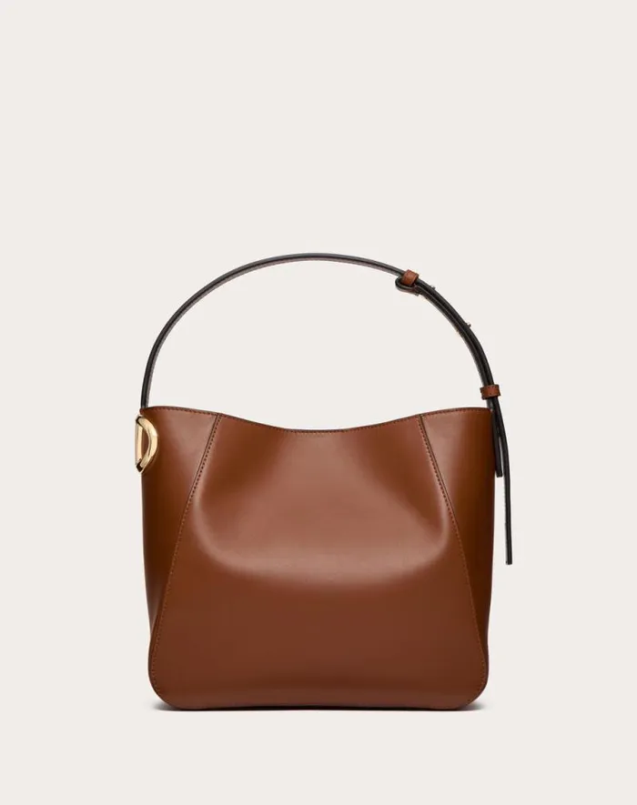 Valentino Shoulder Bags Woman Vlogo Side Bucket Bag In Nappa Calfskin For Woman In Black Black Valentino Shoulder Bags Woman Vlogo Side Bucket Bag In Nappa Calfskin For Woman In Black Black