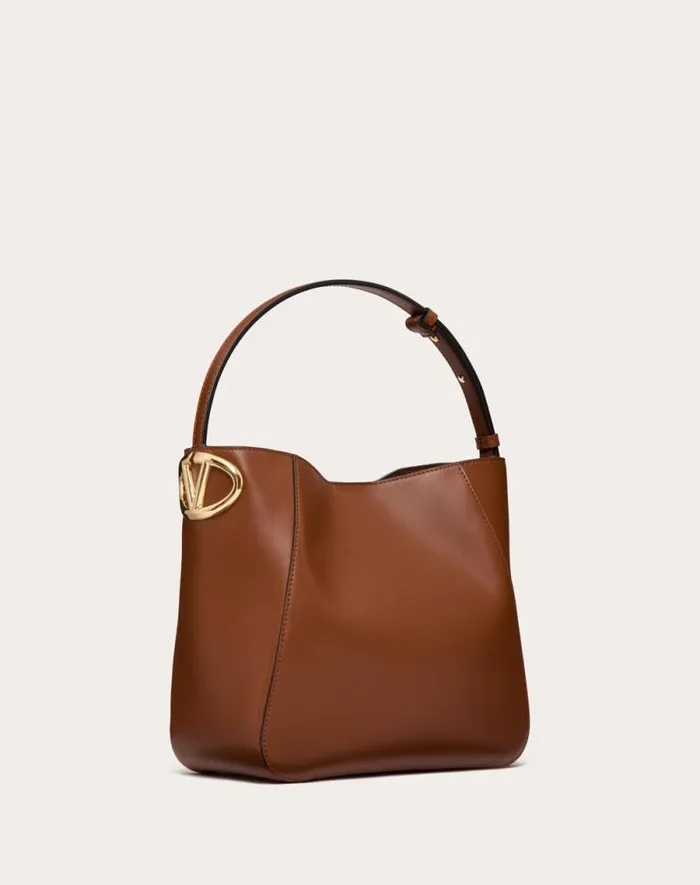 Valentino Shoulder Bags Woman Vlogo Side Bucket Bag In Nappa Calfskin For Woman In Black Black Valentino Shoulder Bags Woman Vlogo Side Bucket Bag In Nappa Calfskin For Woman In Black Black