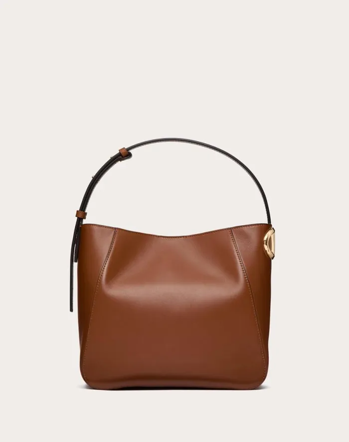 Valentino Shoulder Bags Woman Vlogo Side Bucket Bag In Nappa Calfskin For Woman In Black Black Valentino Shoulder Bags Woman Vlogo Side Bucket Bag In Nappa Calfskin For Woman In Black Black