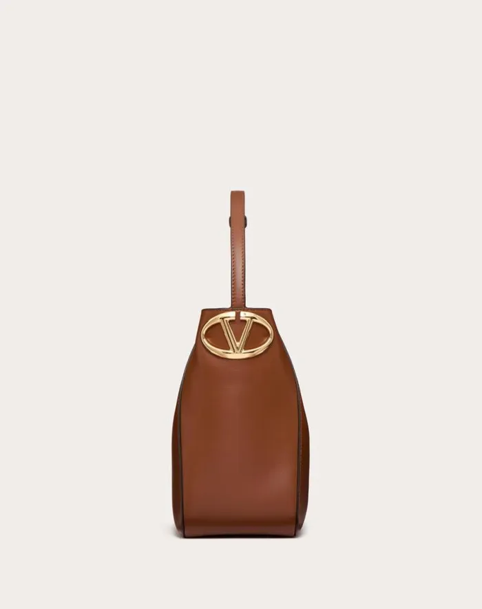 Valentino Shoulder Bags Woman Vlogo Side Bucket Bag In Nappa Calfskin For Woman In Black Black Valentino Shoulder Bags Woman Vlogo Side Bucket Bag In Nappa Calfskin For Woman In Black Black