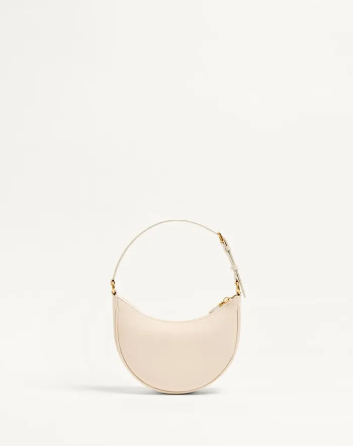Valentino Shoulder Bags Woman Vlogo Signature Mini Hobo Bag In Grainy Calfskin For Woman In Black Black