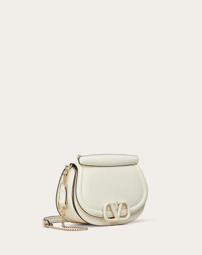 Valentino Shoulder Bags Woman Vsling Shoulder Bag In Grainy Calfskin For Woman In Ivory Ivory