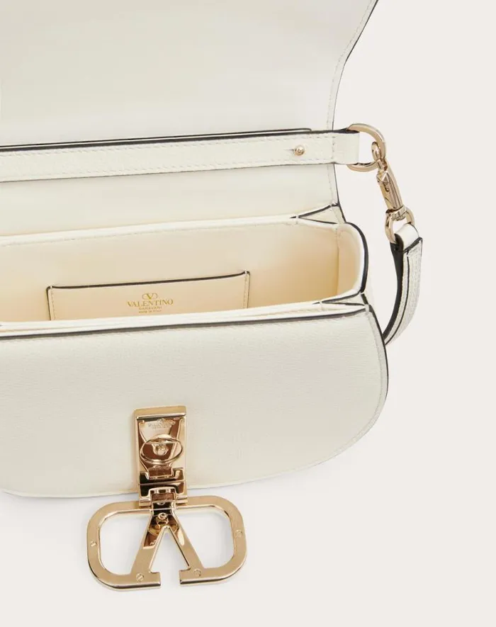 Valentino Shoulder Bags Woman Vsling Shoulder Bag In Grainy Calfskin For Woman In Ivory Ivory