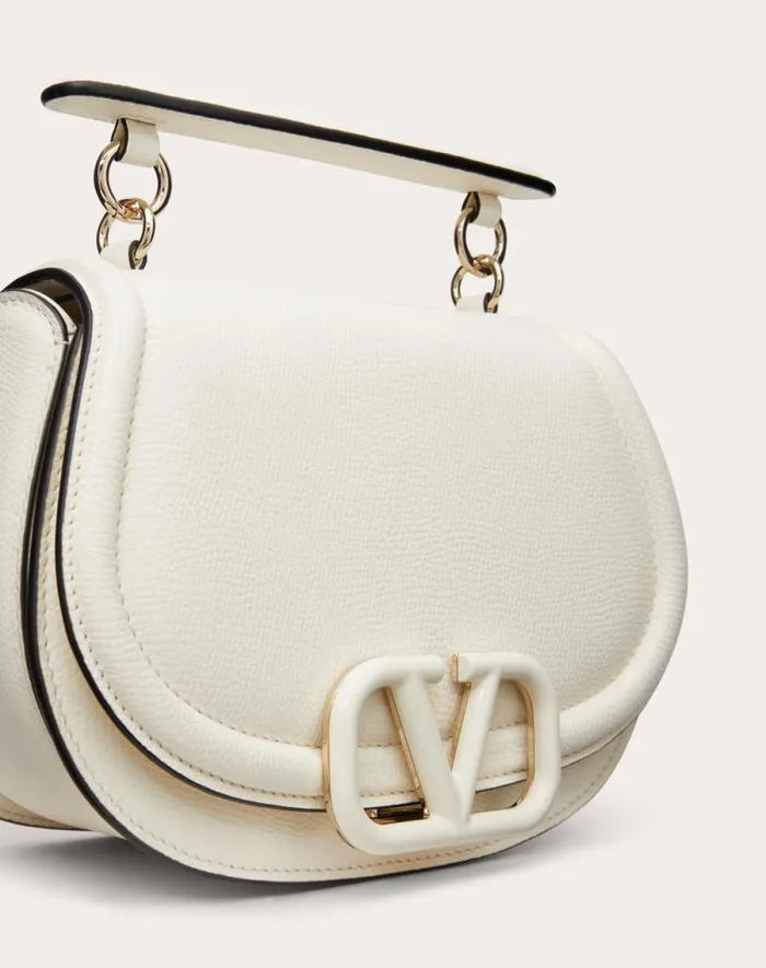Valentino Shoulder Bags Woman Vsling Shoulder Bag In Grainy Calfskin For Woman In Ivory Ivory