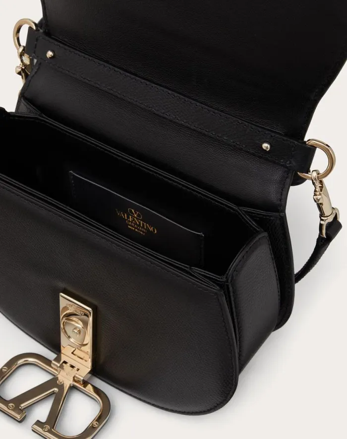 Valentino Shoulder Bags Woman Vsling Shoulder Bag In Grainy Calfskin For Woman In Ivory Ivory