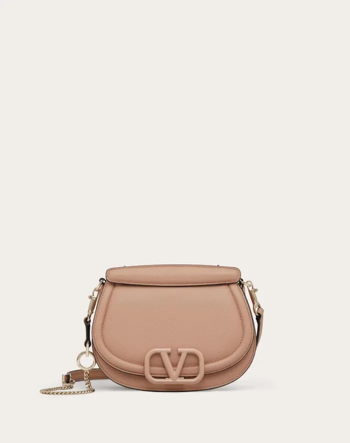Valentino Shoulder Bags Woman Vsling Shoulder Bag In Grainy Calfskin For Woman In Ivory Ivory