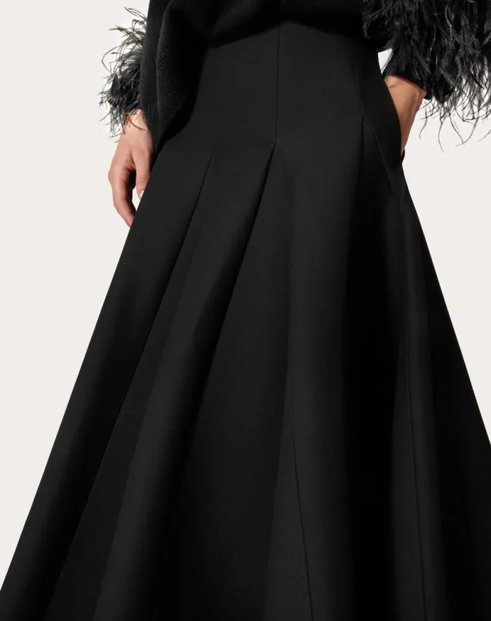Valentino Skirts Woman Crepe Couture Midi Skirt For Woman In Red Red Valentino Skirts Woman Crepe Couture Midi Skirt For Woman In Red Red
