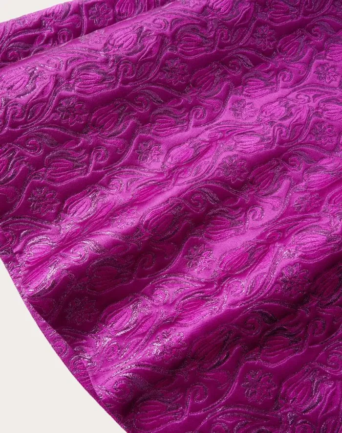 Valentino Skirts Woman Metamorphos Tulips Brocade Midi Skirt For Woman In Primrose Primrose