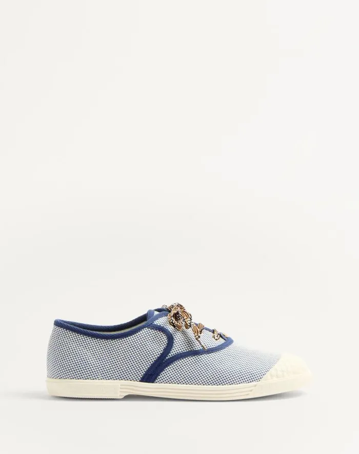 Valentino Sneakers Man Bay By Bay Fabric Sneaker For Man In Tobacco Tobacco
