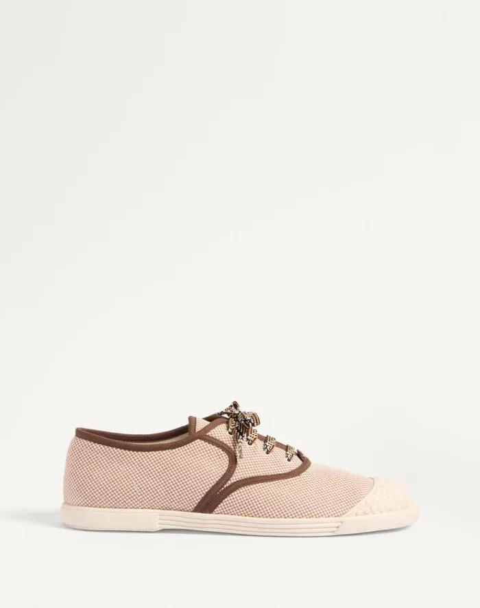 Valentino Sneakers Man Bay By Bay Fabric Sneaker For Man In Tobacco Tobacco Valentino Sneakers Man Bay By Bay Fabric Sneaker For Man In Tobacco Tobacco