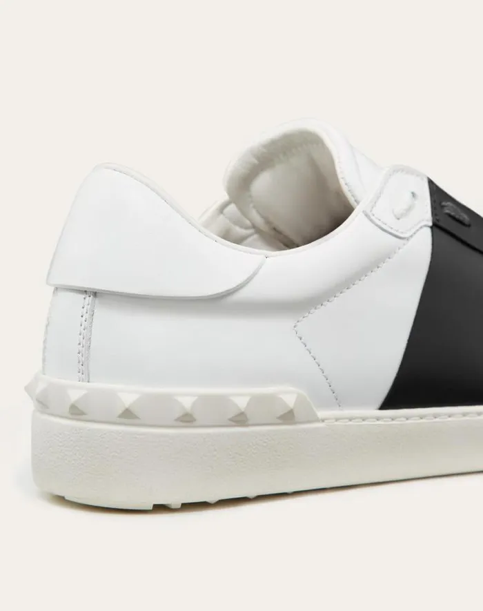 Valentino Sneakers Man Calfskin Open Sneaker For Man In White Black White Black Valentino Sneakers Man Calfskin Open Sneaker For Man In White Black White Black