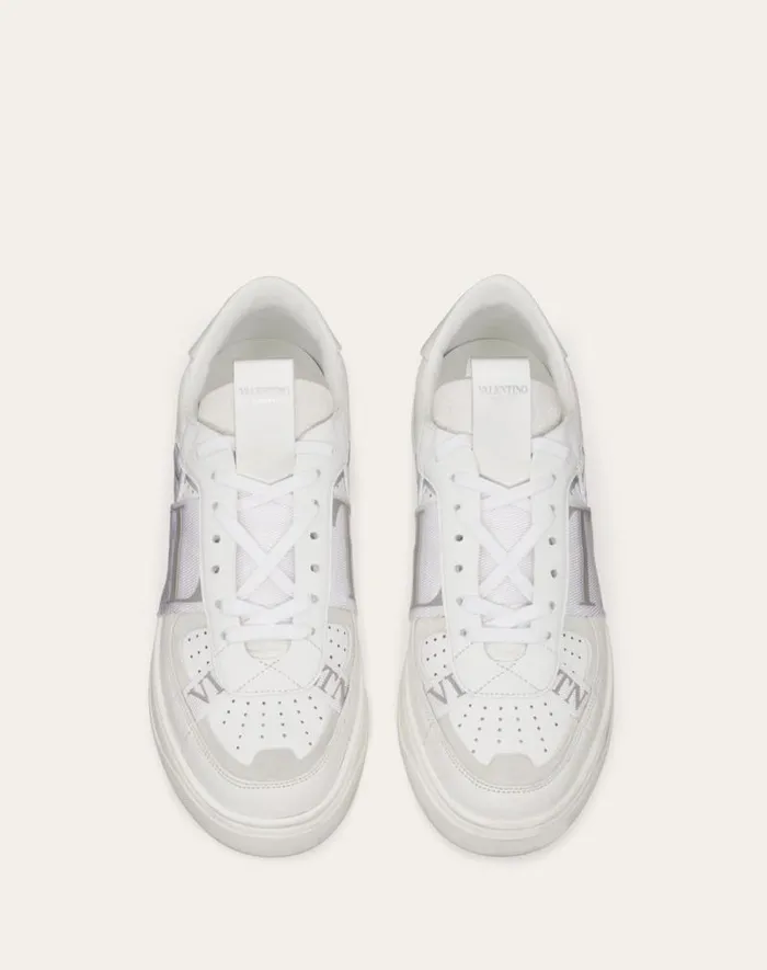 Valentino Sneakers Man Lowtop Calfskin Vl7n Sneaker With Bands For Man In White Black White Black Valentino Sneakers Man Lowtop Calfskin Vl7n Sneaker With Bands For Man In White Black White Black