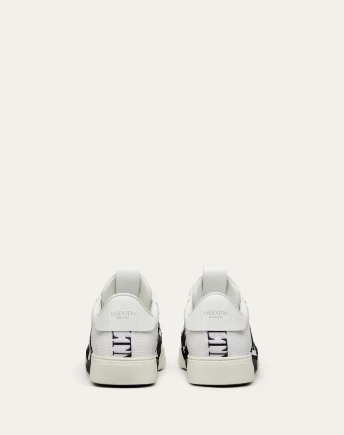 Valentino Sneakers Man Lowtop Calfskin Vl7n Sneaker With Bands For Man In White Black White Black Valentino Sneakers Man Lowtop Calfskin Vl7n Sneaker With Bands For Man In White Black White Black