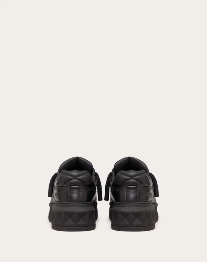 Valentino Sneakers Man One Stud Xl Nappa Leather Lowtop Sneaker For Man In Black Black Valentino Sneakers Man One Stud Xl Nappa Leather Lowtop Sneaker For Man In Black Black