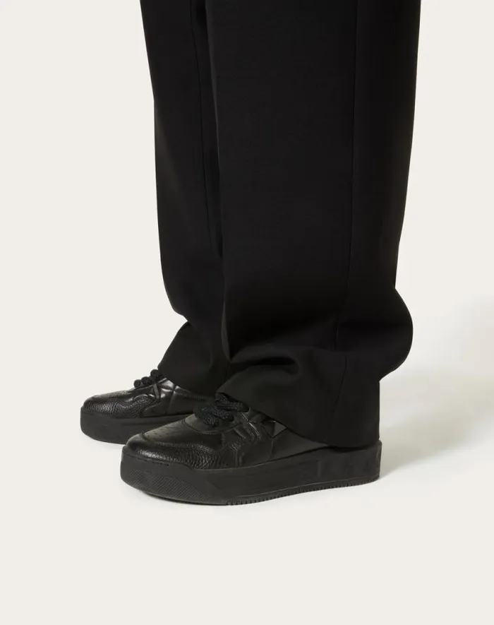 Valentino Sneakers Man One Stud Xl Nappa Leather Lowtop Sneaker For Man In Black Black Valentino Sneakers Man One Stud Xl Nappa Leather Lowtop Sneaker For Man In Black Black