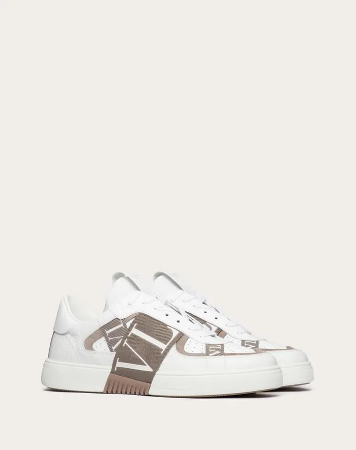 Valentino Sneakers Man Vl7n Lowtop Calfskin Sneaker With Bands For Man In Whiteclay Whiteclay Valentino Sneakers Man Vl7n Lowtop Calfskin Sneaker With Bands For Man In Whiteclay Whiteclay