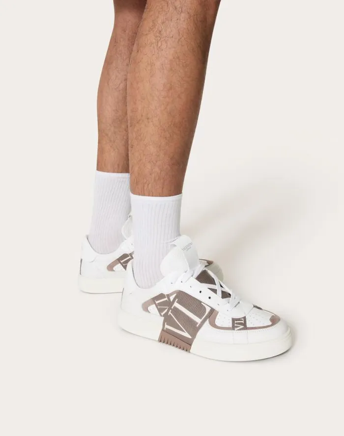 Valentino Sneakers Man Vl7n Lowtop Calfskin Sneaker With Bands For Man In Whiteclay Whiteclay Valentino Sneakers Man Vl7n Lowtop Calfskin Sneaker With Bands For Man In Whiteclay Whiteclay