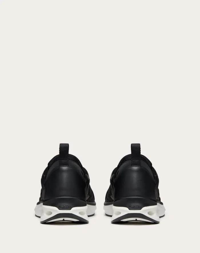 Valentino Sneakers Man Vlogo Easyjog Lowtop Sneaker In Calfskin And Fabric For Man In New Chinosblack New Chinosblack Valentino Sneakers Man Vlogo Easyjog Lowtop Sneaker In Calfskin And Fabric For Man In New Chinosblack New Chinosblack