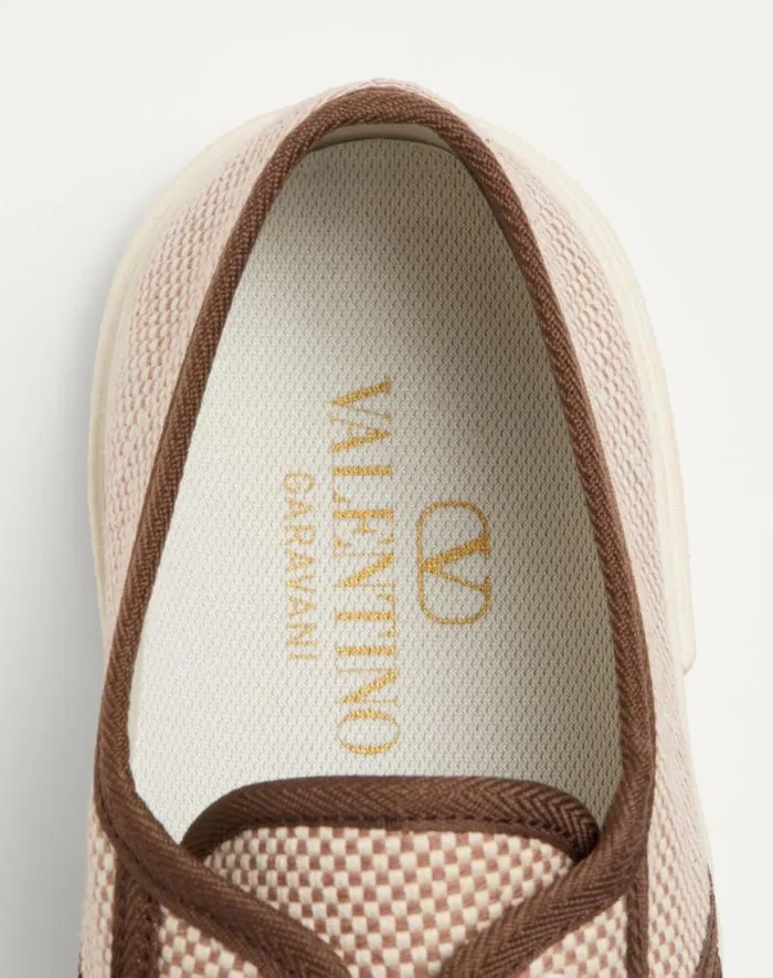 Valentino Sneakers Woman Bay By Bay Canvas Sneaker For Woman In Tobacco Tobacco Valentino Sneakers Woman Bay By Bay Canvas Sneaker For Woman In Tobacco Tobacco