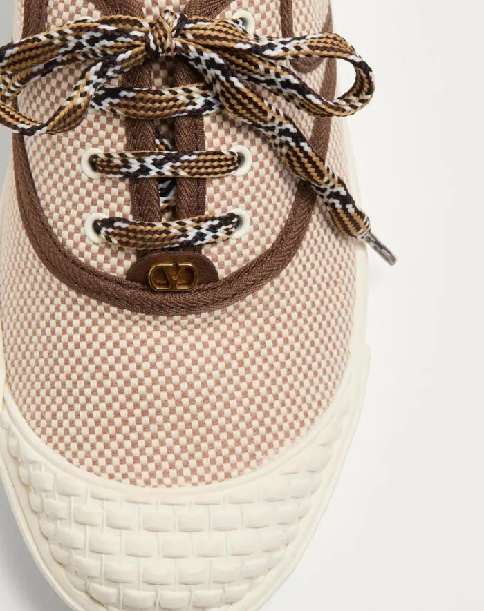 Valentino Sneakers Woman Bay By Bay Canvas Sneaker For Woman In Tobacco Tobacco Valentino Sneakers Woman Bay By Bay Canvas Sneaker For Woman In Tobacco Tobacco