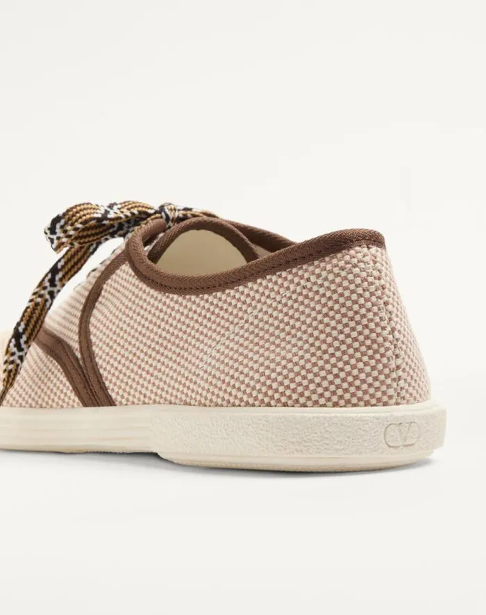 Valentino Sneakers Woman Bay By Bay Canvas Sneaker For Woman In Tobacco Tobacco Valentino Sneakers Woman Bay By Bay Canvas Sneaker For Woman In Tobacco Tobacco