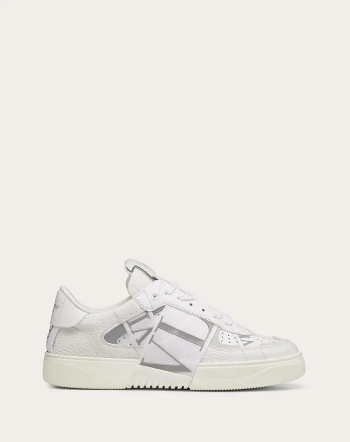Valentino Sneakers Woman Vl7n Sneaker In Banded Calfskin Leather For Woman In Whiteiceblack Whiteiceblack Valentino Sneakers Woman Vl7n Sneaker In Banded Calfskin Leather For Woman In Whiteiceblack Whiteiceblack