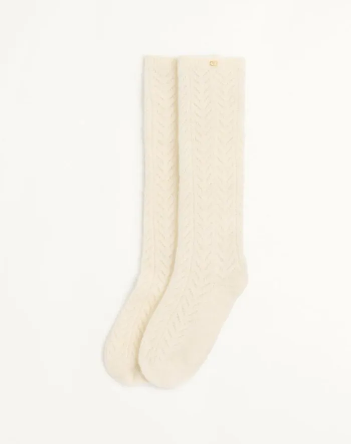 Valentino Soft Accessories Woman Mohair Socks For Woman In Black Black