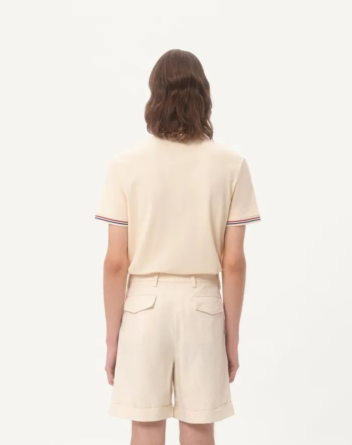 Valentino Tshirts And Sweatshirts Man Cotton Piqu Polo Shirt With Vlogo Patch For Man In Butter Butter Valentino Tshirts And Sweatshirts Man Cotton Piqu Polo Shirt With Vlogo Patch For Man In Butter Butter