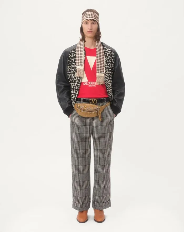 Valentino Tshirts And Sweatshirts Man Cotton Tshirt With Chez Valentino Print For Man In Red Red Valentino Tshirts And Sweatshirts Man Cotton Tshirt With Chez Valentino Print For Man In Red Red