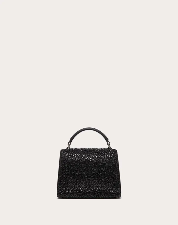 Valentino Top Handle Bags Woman Mini Vsling Handbag With Sparkling Embroidery For Woman In Jet Jet Valentino Top Handle Bags Woman Mini Vsling Handbag With Sparkling Embroidery For Woman In Jet Jet