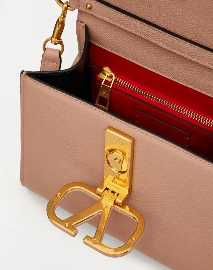 Valentino Top Handle Bags Woman Small Vsling Grainy Calfskin Handbag For Woman In Black Black Valentino Top Handle Bags Woman Small Vsling Grainy Calfskin Handbag For Woman In Black Black