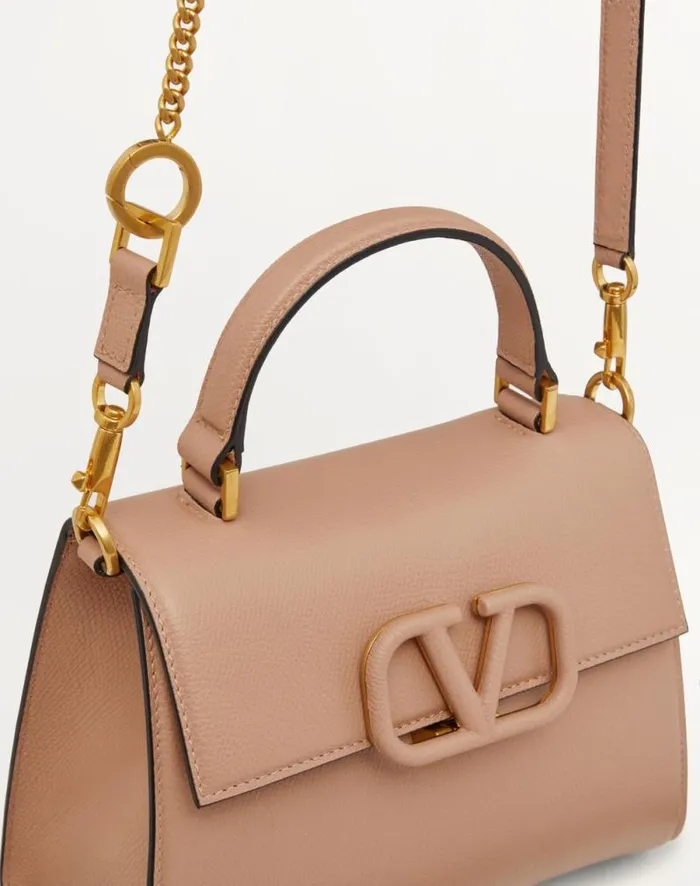Valentino Top Handle Bags Woman Small Vsling Grainy Calfskin Handbag For Woman In Black Black Valentino Top Handle Bags Woman Small Vsling Grainy Calfskin Handbag For Woman In Black Black