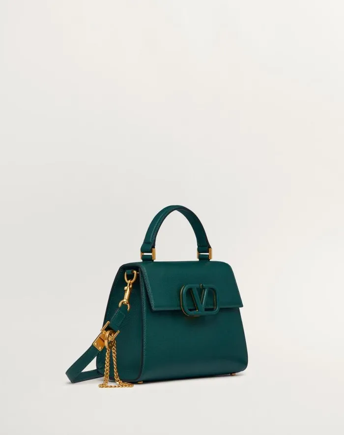 Valentino Top Handle Bags Woman Small Vsling Grainy Calfskin Handbag For Woman In Black Black Valentino Top Handle Bags Woman Small Vsling Grainy Calfskin Handbag For Woman In Black Black