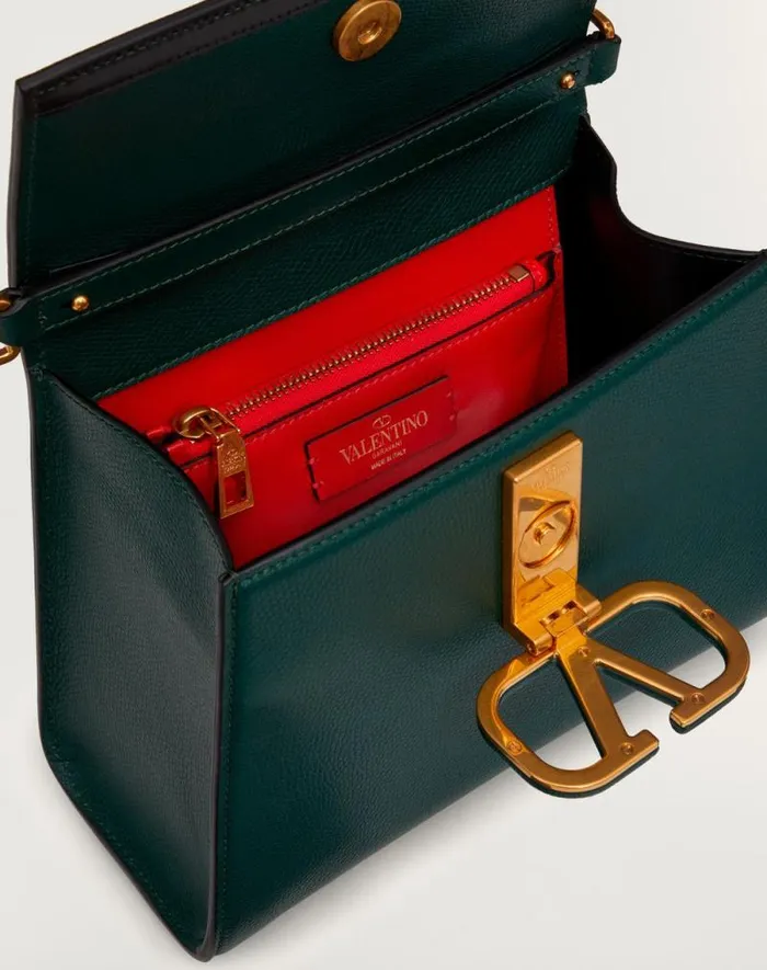 Valentino Top Handle Bags Woman Small Vsling Grainy Calfskin Handbag For Woman In Black Black Valentino Top Handle Bags Woman Small Vsling Grainy Calfskin Handbag For Woman In Black Black