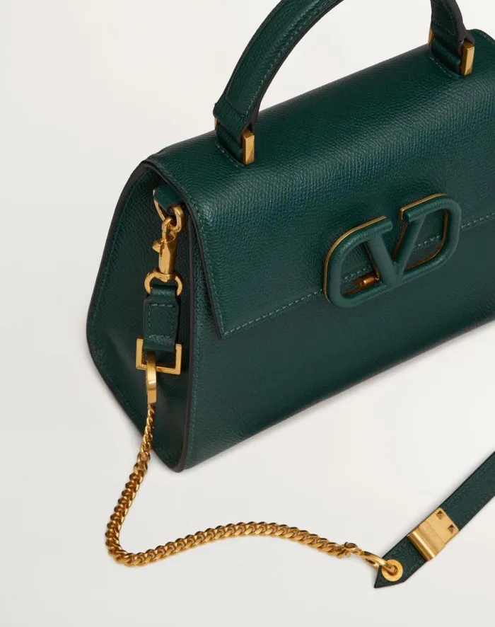 Valentino Top Handle Bags Woman Small Vsling Grainy Calfskin Handbag For Woman In Black Black Valentino Top Handle Bags Woman Small Vsling Grainy Calfskin Handbag For Woman In Black Black