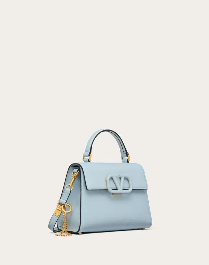 Valentino Top Handle Bags Woman Small Vsling Grainy Calfskin Handbag For Woman In Black Black Valentino Top Handle Bags Woman Small Vsling Grainy Calfskin Handbag For Woman In Black Black