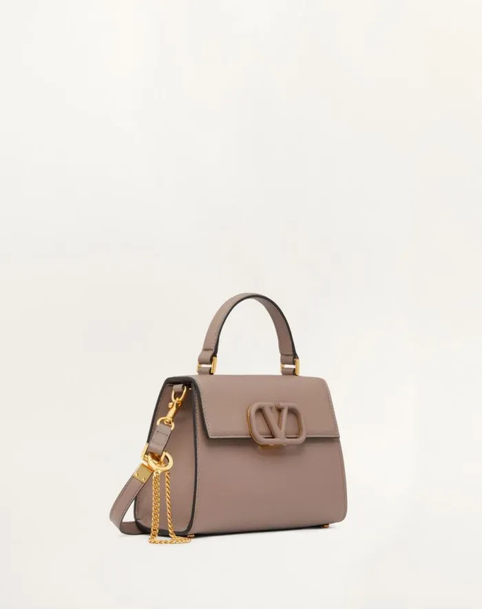 Valentino Top Handle Bags Woman Small Vsling Grainy Calfskin Handbag For Woman In Black Black Valentino Top Handle Bags Woman Small Vsling Grainy Calfskin Handbag For Woman In Black Black