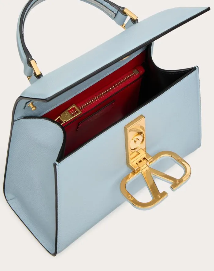 Valentino Top Handle Bags Woman Small Vsling Grainy Calfskin Handbag For Woman In Black Black Valentino Top Handle Bags Woman Small Vsling Grainy Calfskin Handbag For Woman In Black Black