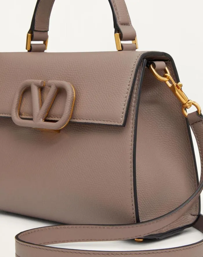 Valentino Top Handle Bags Woman Small Vsling Grainy Calfskin Handbag For Woman In Black Black Valentino Top Handle Bags Woman Small Vsling Grainy Calfskin Handbag For Woman In Black Black