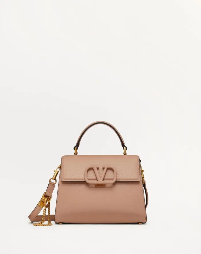 Valentino Top Handle Bags Woman Small Vsling Grainy Calfskin Handbag For Woman In Black Black Valentino Top Handle Bags Woman Small Vsling Grainy Calfskin Handbag For Woman In Black Black