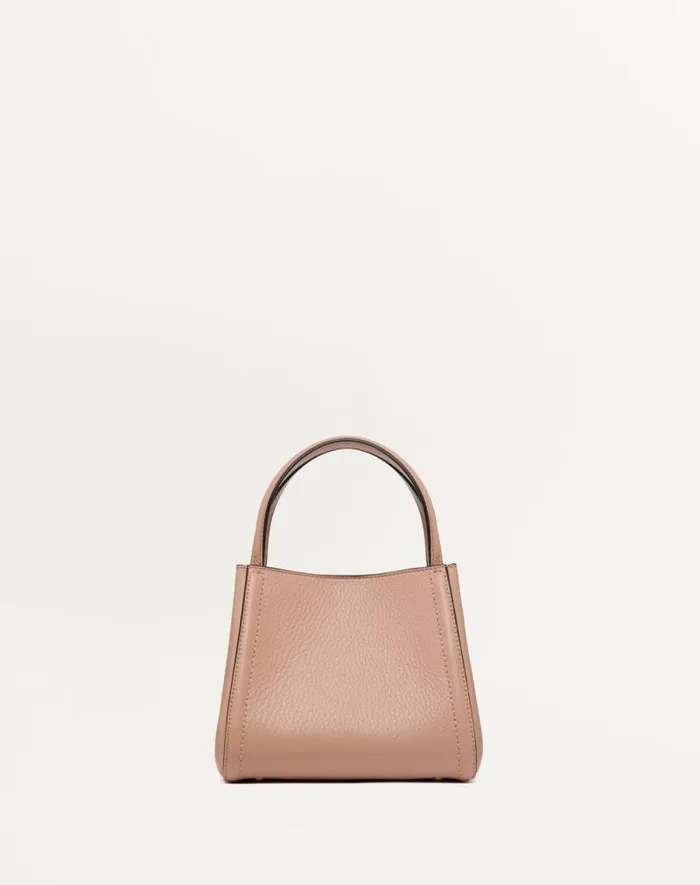 Valentino Top Handle Bags Woman Valentino Garavani Alltime Small Handbag In Grainy Calfskin For Woman In Rose Cannelle Rose Cannelle Valentino Top Handle Bags Woman Valentino Garavani Alltime Small Handbag In Grainy Calfskin For Woman In Rose Cannelle Rose Cannelle