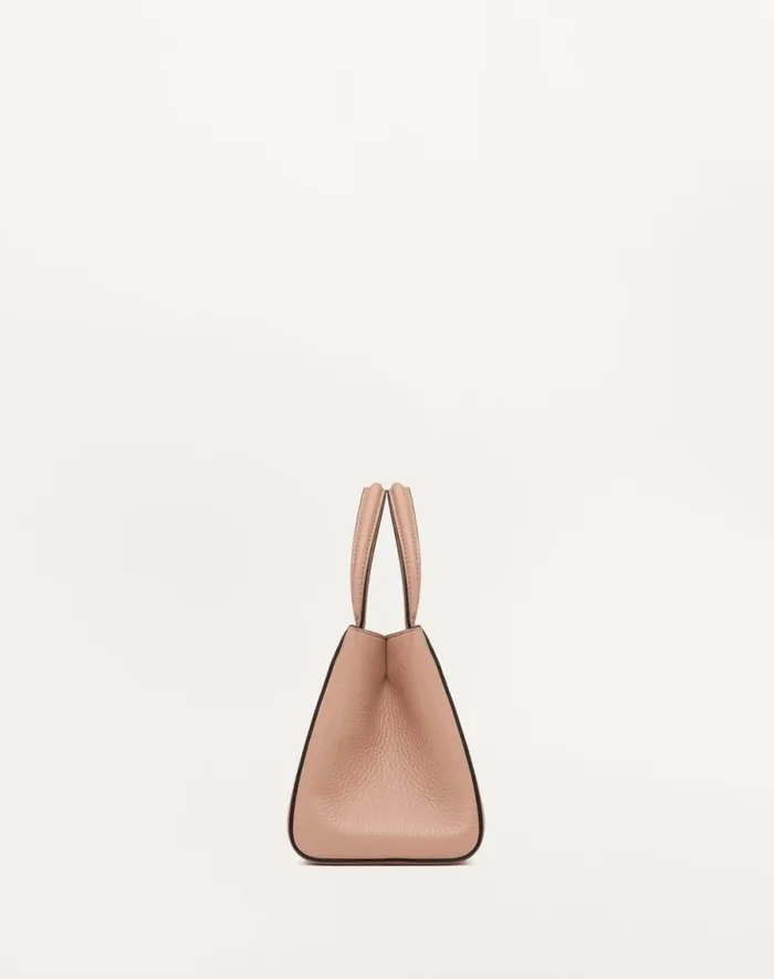 Valentino Top Handle Bags Woman Valentino Garavani Alltime Small Handbag In Grainy Calfskin For Woman In Rose Cannelle Rose Cannelle Valentino Top Handle Bags Woman Valentino Garavani Alltime Small Handbag In Grainy Calfskin For Woman In Rose Cannelle Rose Cannelle